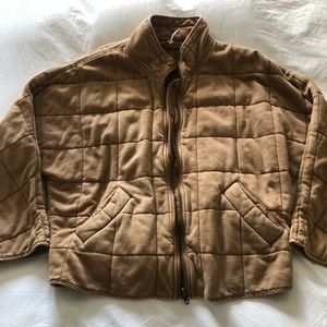 Brown free people coat